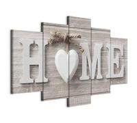 murando - Hand-Textured Canvas Wall Art Home 200x100 cm/ 78.8"x 39.4" Canvas Print with Acrylic Gel Texture - Artwork Painting Picture Photo Home Decoration 5 pieces Boards Wood m-A-0685-b-m