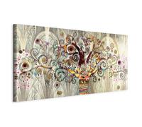 murando - Hand-Textured Canvas Wall Art inspired by Gustav Klimt Tree of life 120x60 cm / 48"x24" Canvas Print with Acrylic Gel Texture - Artwork Painting Picture Photo Home Decoration l-A-0033-b-a