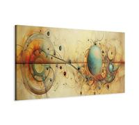 murando - HandArt Abstraction Canvas Wall Art Picture 120x40 cm / 47"x16" 1 piece - Canvas Prints Image Framed Painting Art Photo Wall Decoration Modern - Beige Abstract Geometric a-B-10062-b-a