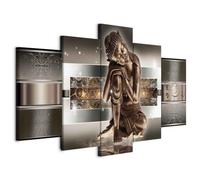 murando Handart Canvas Wall Art 225x112.5 cm/88.6"x44.3" Canvas Prints 5 pcs. Image Framed Painting Modern Art Photo Wall Decoration buddha 020113-289