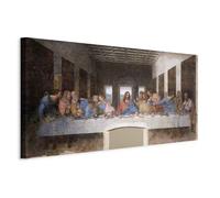 murando - Handart Canvas Wall Art Leonardo da Vinci 140x70 cm 1 piece - Non-woven Canvas Prints Image Framed Painting Modern Art Photo Wall Decoration Reproduction The Last Supper l-G-10128-b-a