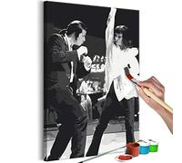 murando - Paint by Numbers for Adults Black & White Film Woman Man Dance 40x50 cm DIY Canvas Painting Set Wall Art Frame Christimas Gift for Women for Men n-A-1484-d-a