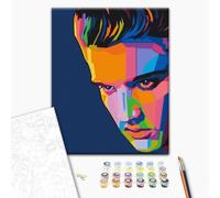 murando Paint by Numbers for Adults Elvis Presley Pop Art 40x50 cm / 16x20 | Painting by Numbers on Canvas, Paint by Numbers, Numbered Paintings, Painting Gift Kit