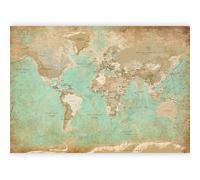 murando Photo Wallpaper 250x175 cm Non-Woven Premium Art Print Fleece Wall Mural Decoration Poster Picture Design Modern World map card k-A-0105-a-a