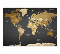 murando Photo Wallpaper 343x256 cm Peel and Stick Self-Adhesive Foil Print Wall Mural Flower Floral Nature World Map k-A-0092-a-a