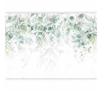 murando Photo Wallpaper Green Leaves 350x256 cm Non-Woven Premium Art Print | Fleece Wall Mural Decoration Poster Picture Design Modern ivy Natur Plants like painted