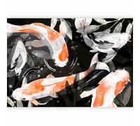 murando Photo Wallpaper Japan 300x210 cm / 118" x 83" Non-Woven Premium Art Print Fleece Wall Mural Decoration Poster Picture Design Modern Fish Koi carp Botanical g-A-0373-a-b