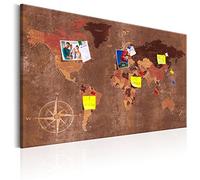 murando - Pin Board World Map 120x80 cm/48"x32" 1 piece Cork Board On Non-Woven Material XXL Memo Notice Board Pins Included Vision Board Images Pictures Home Decor Wall - Travel Gift k-A-0057-v-c
