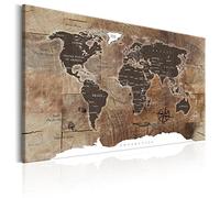 murando Pinboard World Map 120x80 cm / 47,2x31,5" 1 pc Cork Board & Canvas Print On Non-woven Material XXL Memoboard Noticeboard Message Board Image Picture Home Decor Wall k-C-0050-p-d