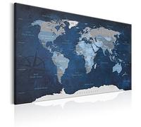 murando Pinboard World Map 90x60 cm/35,4x23,6" 1 pc Cork Board & Canvas Print On Non-woven Material XXL Memoboard Noticeboard Message Board Image Picture Home Decor Wall k-A-0086-p-b