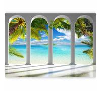 murando Premium Photo Wallpaper Ocean 350x256 cm / 138"x97" - Non-Woven Premium Art Print Fleece Wall Mural Decoration Poster Picture Design Modern Tropical c-C-0182-a-a