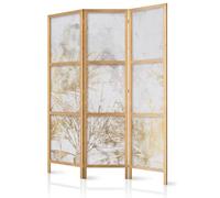 murando Room divider Abstract nature 135x171cm / 54"x68" 3 pieces non woven fabric German quality room divider wood design pattern hand made Home office minimalism dandelions b-A-10175-bh-b