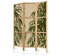 murando Room divider Botanical Abstraction 135x172cm / 54"x68" 3 pieces Non-Woven Canvas Single-Sided Folding Screen Privacy Wood Pattern Design Handmade Home Office Japan Leaves b-A-10438-bh-a