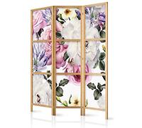 murando Room divider Flowers Rose 135x171cm / 54"x68" 3 pieces Non-Woven Canvas Single-Sided Folding Screen Privacy wood pattern design hand made Home office Japan b-B-0379-z-b