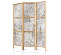 murando Room divider Leaves plant motive nature abstract 135x171cm / 54"x68" 3 pieces Non-Woven Canvas Single-Sided Folding Screen Privacy wood pattern design hand made Home office Japan b-C-0813-z-b