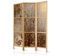 murando Room divider Tree Abstract brown 135x171cm / 54"x68" 3 pieces Non-Woven Canvas Single-Sided Folding Screen Privacy wood pattern design hand made Home office Japan b-C-0388-z-b