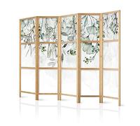 murando Room divider XXL Flower Botanical Leaves Green Nature