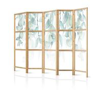 murando Room divider XXL Leaves Green Nature 225x171cm / 89"x68" 5 pieces