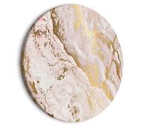 murando Round Canvas Wall Art Marble like pink 40x40 cm / 16"x16" Canvas Prints 1 piece Image Framed Artwork Painting Picture Photo Home Decoration Stone wall 3D Effect Abstract f-C-10027-bc-a