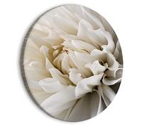 murando Round Canvas Wall Art White Flower 80x80 cm / 32"x32" Canvas Prints 1 piece Image Framed Artwork Painting Picture Photo Home Decoration Nature Plants Panorama b-B-0112-bc-a