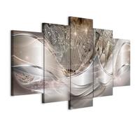 murando - Textured Canvas Wall Art Abstraction Flowers 200x100 cm /78,8" x 39,4" - Canvas Print with Acrylic Gel Texture - Artwork Painting Picture Photo Home Decoration Dandelion a-C-0087-b-n