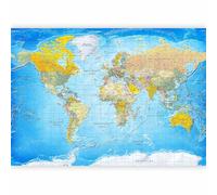 murando World map Photo Wallpaper 392x280 cm Peel and Stick Self-Adhesive Foil Print Wall Mural k-A-0109-a-a