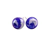 Murano Glass Earrings, Murano Jewellery from Venice Italy, Handmade Venetian Glass Stud Earrings, 0.8cm/8mm (MGE13)