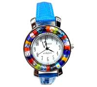 Murano Glass Millefiori Women's Watch 35 mm, sky blue