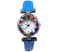 Murano Glass Millefiori Women's Watch, sky blue
