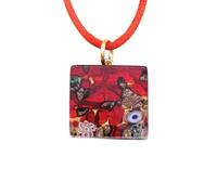 Murano Glass Pendant, Handmade Millefiori Glass Pendant with Gold Leaf, Murano Glass Jewellery, Venetian Glass from Venice Italy, 2cm x 2cm (Diana MGPD14)
