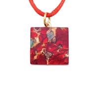 Murano Glass Pendant, Handmade Millefiori Glass Pendant with Gold Leaf, Murano Glass Jewellery, Venetian Glass from Venice Italy, 2cm x 2cm (Diana MGPD5)