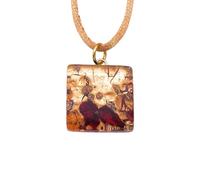 Murano Glass Pendant, Handmade Millefiori Glass Pendant with Gold Leaf, Murano Glass Jewellery, Venetian Glass from Venice Italy, 2cm x 2cm (Diana MGPD1)