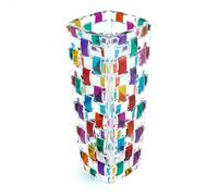 Murano Glass Vase Multi Pink Coloured Handmade Millefiori 16cm