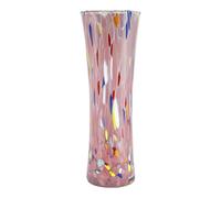 Murano Glass Vase Pink Multi Handmade Millefiori 19cm High Venice Italy
