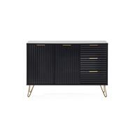 Murano Large Sideboard 1.2m - Matt Black - Julian Bowen | TJ Hughes
