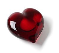 Murano Style Art Glass Red Heart Paperweight Hand Blown - Keepsake/Offices