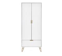 Julian Bowen Murano 1 Drawer 2 Door Wardrobe - White