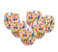 MurArt Murano Glasses Set of 6 Glasses 350 ml Marea Collection in Hand-Blown Glass in Handmade Processing Made in Italy