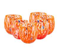 MurArt Murano Glasses Set of 6 Glasses 400 ml Marea Collection in Hand-Blown Glass in Handmade Processing Made in Italy