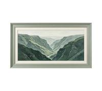 Murasolite 3D Framed Wall Art Mountain Valley Landscape Oil Painting Large Size SelfAdhesive Removable Home Wall Decor Prints for Living Room Bedroom Office