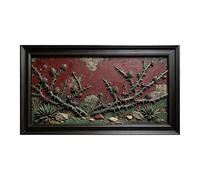 Murasolite 3D Framed Wall Art Rustic Desert Botanical Relief Effect SelfAdhesive Fabric Mural Wall Decor， Peel and Stick No Damage to Wall， AntiFall Safe Design for Bedroom Living Room