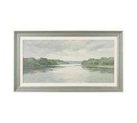 Murasolite 3D Framed Wall Art Tranquil River Landscape Oil Painting Modern Large Size SelfAdhesive Removable Home Wall Decor Prints for Living Room Bedroom Office