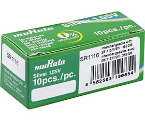 Murata SR1116-PBWW Button Cell 366 Silver Oxide 30 mAh 1.55 V Pack of 10