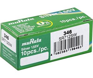 Murata SR712SW-PBWW Button Cell 346 Silver Oxide 9.5 mAh 1.55 V Pack of 10