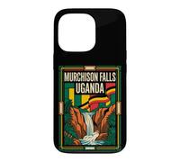 Murchison Falls Uganda Flag Nile Waterfall Retro Art Case for iPhone 13 Pro