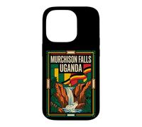 Murchison Falls Uganda Flag Nile Waterfall Retro Art Case for iPhone 14 Pro