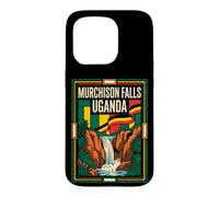 Murchison Falls Uganda Flag Nile Waterfall Retro Art Case for iPhone 15 Pro