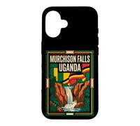Murchison Falls Uganda Flag Nile Waterfall Retro Art Case for iPhone 16