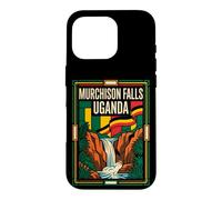 Murchison Falls Uganda Flag Nile Waterfall Retro Art Case for iPhone 16 Pro