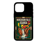 Murchison Falls Uganda Flag Nile Waterfall Retro Art Case for iPhone 16 Pro Max